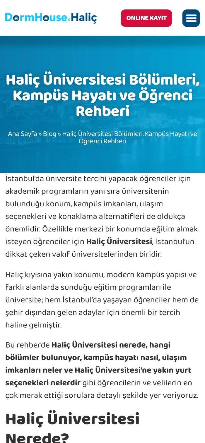 DormHouse’un üniversite öğrencilerine yönelik bölüm ve kampüs hayatı rehberi